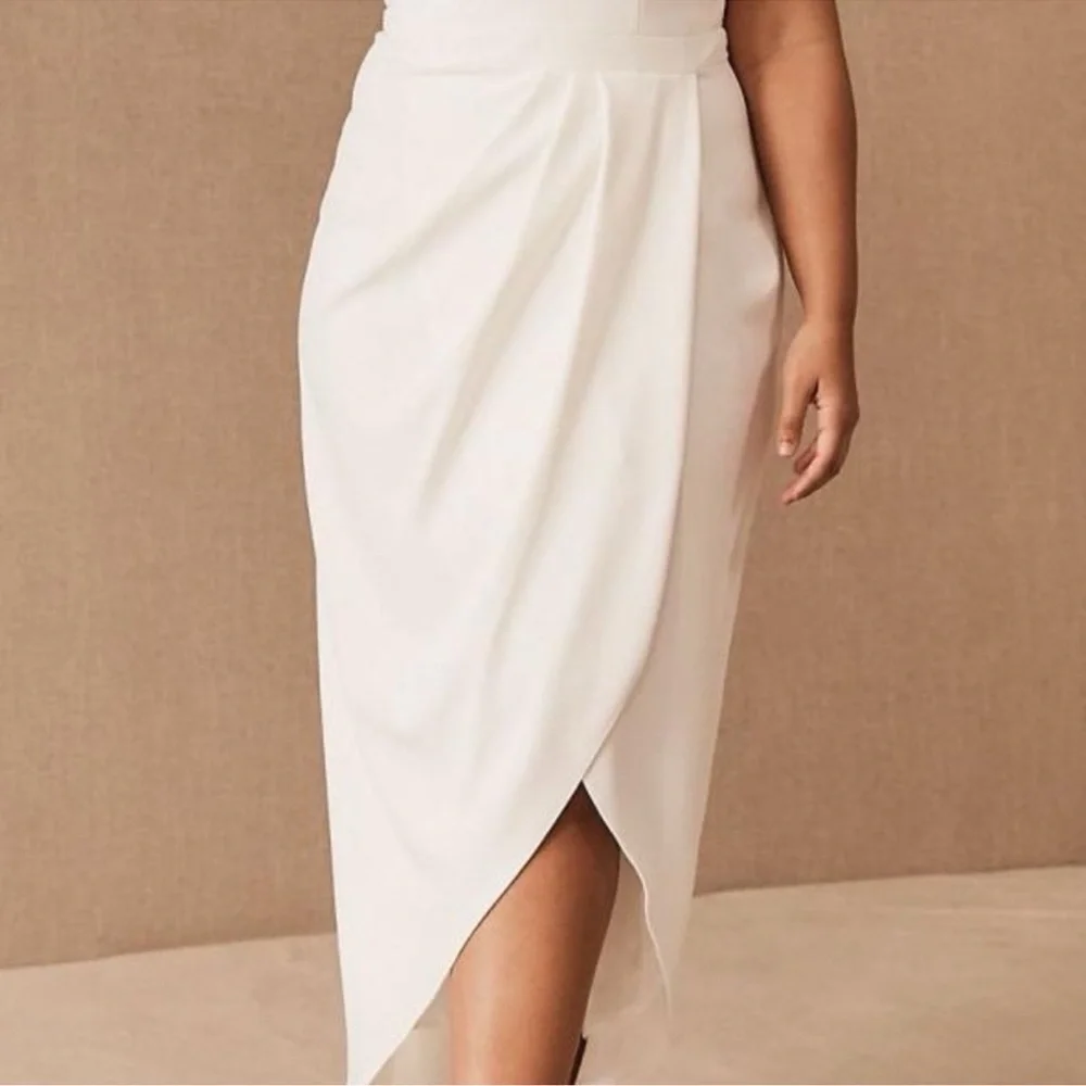 Anthropologie BHLDN Caron Ivory Bridal Midi Dress Size 6 Wedding NWT - Picture 3 of 12